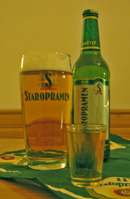Tjeckisk öl med Becherovka-snaps